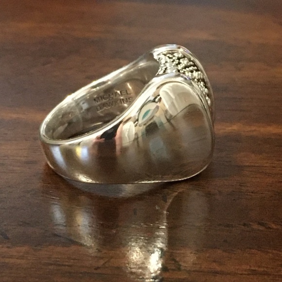 MICHAEL DAWKINS Starry Night Sterling Silver Ring Sz 8 - Picture 11 of 15